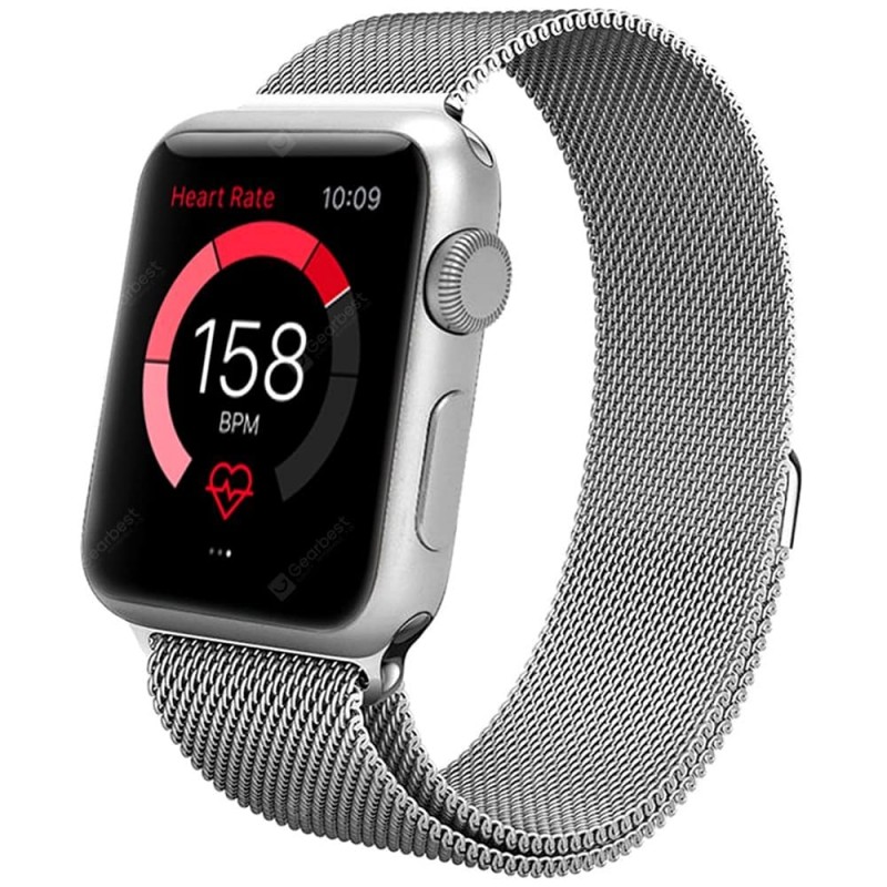 Smart Bracelet Watch Strap Magnetic Suction Stencil Mesh Anti-lost Watchband for Apple Watch Series 4