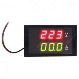 TS-DL85-2042 Mini AC 80-300V LED Panel Voltage Meter Ammeter Digital Dual Display with Current Transformer