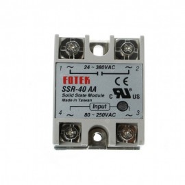 SSR-40AA 40A Single Phase Solid State Relay 80-250V AC / 24-380V AC