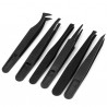 Precision Antistatic Plastic Tweezers 6pcs