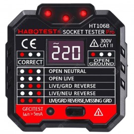 RCD Leakage Switch Detector Socket Tester with LCD Screen