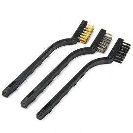 WLXY 3PCS Steel Brass Nylon Bristle Wire Brush For Cleaning