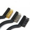 WLXY 3PCS Steel Brass Nylon Bristle Wire Brush For Cleaning