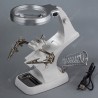 Welding Magnifier LED Helping Hand Soldering Iron Stand Magnifying Lens Magnifier Clamp Tool