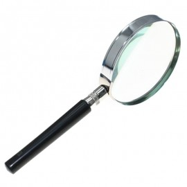 Round Glass 4X Magnifier for Viewing Small Print / Objects 75mm