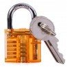 S - 65 Mini Transparent Practice Padlock + Credit Card Lock Pick Set Locksmith Tool