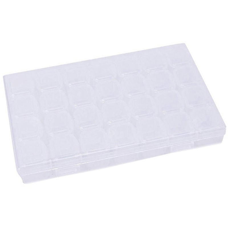 Plastic Transparent Grid Box Storage Organizer