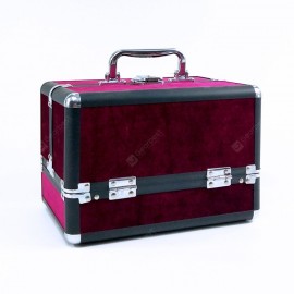 Professional Aluminum Cosmetic Case Portable With Lock Cosmetic Bag Multi-layer Beauty Supplies Kit Large Capacity