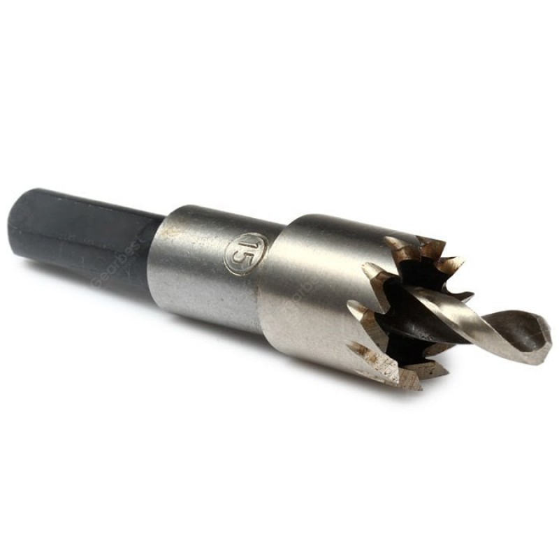 WLXY Professional 15mm Stainless Steel Tipped Twist Drill Bit Metal Hole Saw Plate Cutter