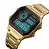 SKMEI Men Sports  Waterproof Watch Stainless Steel Fashion Digital Wristwatches