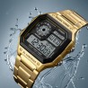 SKMEI Men Sports  Waterproof Watch Stainless Steel Fashion Digital Wristwatches