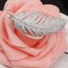 Plant Feather High-Grade Brooch Buckle Micro-Inlaid Zircon