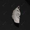 Plant Feather High-Grade Brooch Buckle Micro-Inlaid Zircon