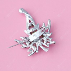 Zinc Alloy Crystal Rhinestone Flower Brooch for Woman