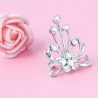 Zinc Alloy Flower Crystal Rhinestone Brooch for Woman