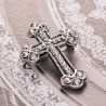 Vintage Crystal cross Brooches Pins for Man Fashion Jewelry Best Gift