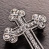 Vintage Crystal cross Brooches Pins for Man Fashion Jewelry Best Gift