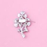 Zinc Alloy Crystal Rhinestone Flower Brooch