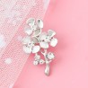 Zinc Alloy Crystal Rhinestone Flower Brooch