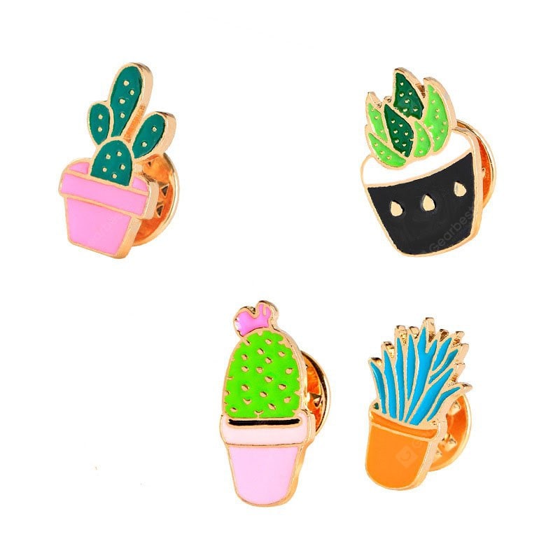 The new creative suit cactus potting drip brooch brooch plants