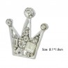 Various Faux Diamond Inlay Crown Shape Brooch Pin