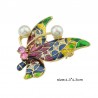 Vintage Style Rhinestone Inlay Butterfly Brooch