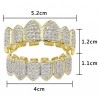 Rhinestone Hip Hop Top and Bottom Teeth Grillz Set