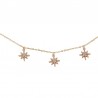 Simple Flash Drill Eight-pointed Star Clavicle Chain