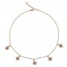 Simple Flash Drill Eight-pointed Star Clavicle Chain