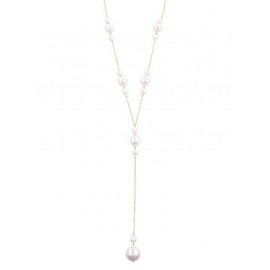 Vintage Pendant Faux Pearl Alloy Necklace