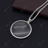 Retro Round Magnifying Glass Necklace Reading Newspaper Hanging Pendant