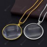 Retro Round Magnifying Glass Necklace Reading Newspaper Hanging Pendant