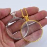 Retro Round Magnifying Glass Necklace Reading Newspaper Hanging Pendant