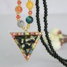 Retro Long Necklace Gemstone Pendant Accessories Sweater Chain