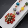 Retro Long Necklace Gemstone Pendant Accessories Sweater Chain