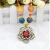 Retro Long Necklace Gemstone Pendant Accessories Sweater Chain