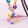 Retro Long Necklace Gemstone Pendant Accessories Sweater Chain