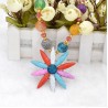 Retro Long Necklace Gemstone Pendant Accessories Sweater Chain