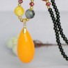 Retro Long Necklace Gemstone Pendant Accessories Sweater Chain