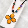 Retro Long Necklace Gemstone Pendant Accessories Sweater Chain