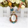 Retro Long Necklace Gemstone Pendant Accessories Sweater Chain