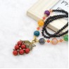 Retro Long Necklace Gemstone Pendant Accessories Sweater Chain