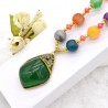 Retro Long Necklace Gemstone Pendant Accessories Sweater Chain