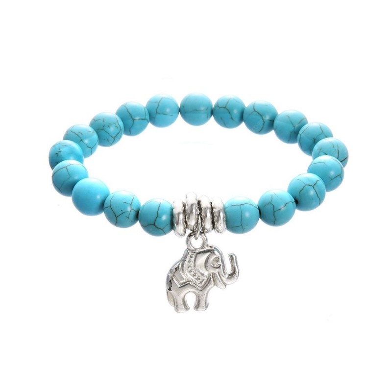 Women's Anklet Chain Turquoise Metal Elephant Decoration Chain