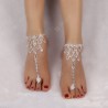 Rhinestone Teardrop Toe Ring Anklet