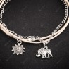 Women'S Fashion Bohemia Baby Elephant Sun Triple Bead Anklet