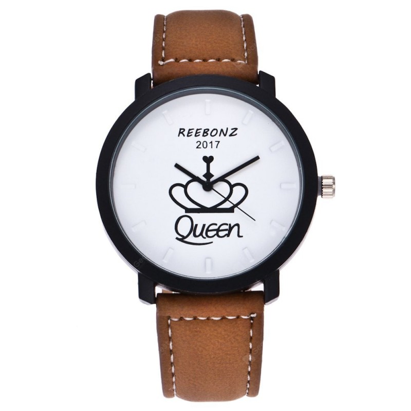 REEBONZ Fashion Leisure Personality KING QUEEN Quartz Watch