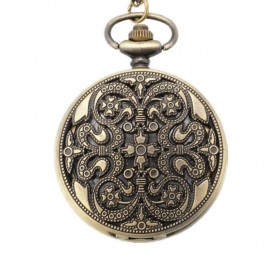 REEBONZ Steampunk Vintage Flower Quartz Pocket Watch Necklace Pendant46