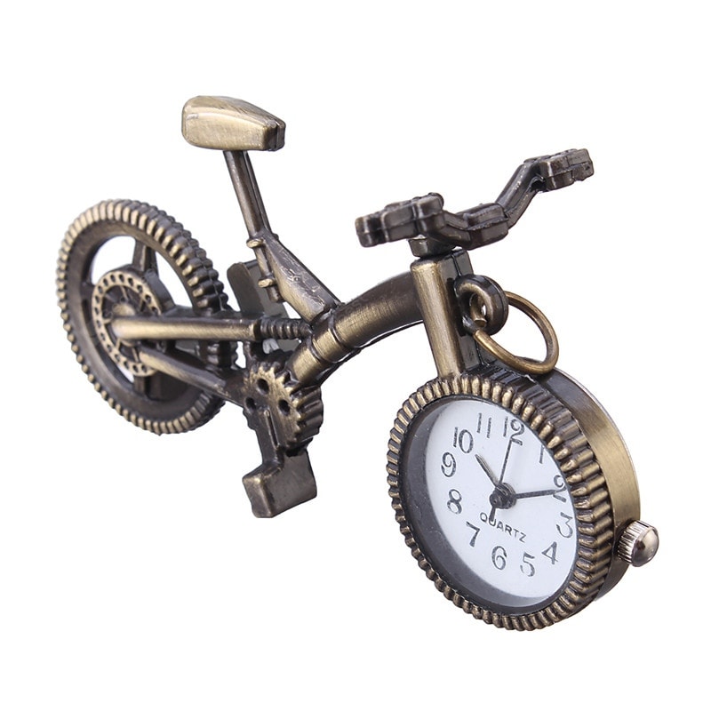 Retro Mini Bicycle key Buckle Bronze Quartz Watch