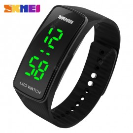 SKMEI Unisex Slim Design LED Digital Silicone Strap Watch Cool Watches